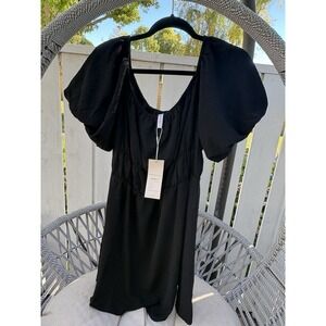 Dokotoo Women's Square Neck Smocked Waist Mini Dress Size XL